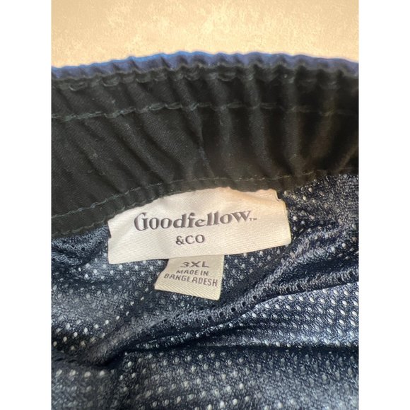 Men's Big & Tall 9" Suspension Striped Swim Shorts Goodfellow & Co Navy Blue 3XL - Picture 7 of 9